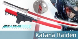 Katana Raiden Epee Metal Gear Solid Lame Rouge