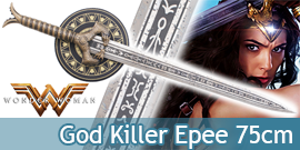 Wonder Woman Epee God Killer Replique 75cm + Plaque