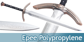 Epee Tout en Polypropylene Epee Medievale en Plastique Excalibur 115cm Epee Entrainement Combat Epee de Frappe Sabre