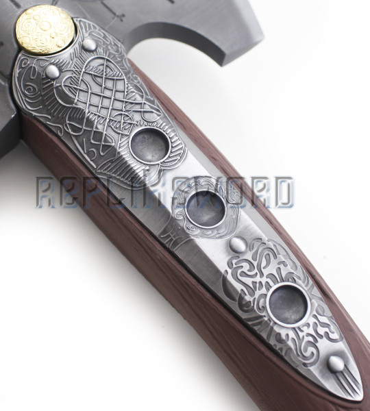 Hache Léviathan God Of War – Réplique Faite à La Main – Acier Carbone Et Bois – 101cm