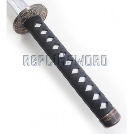 Pack 2 Katanas En Polypropylène Argent 105 Cm - Pour Entraînement Combat Safe, Robuste, Garde ABS
