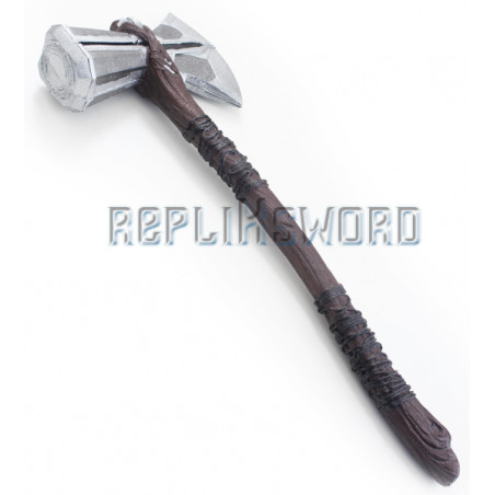Porte-clés Thor Stormbreaker - Hache Avengers, Acier Inox, 7 Cm, Finition Argentée Avec Poignée Marron