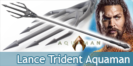 Aquaman Trident Lance Acier...