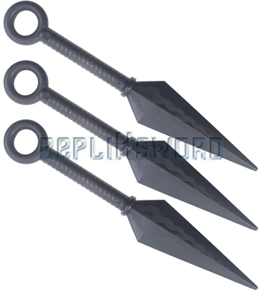 2 Couteaux de lancer 6 pouces Naruto Ninja Kunai