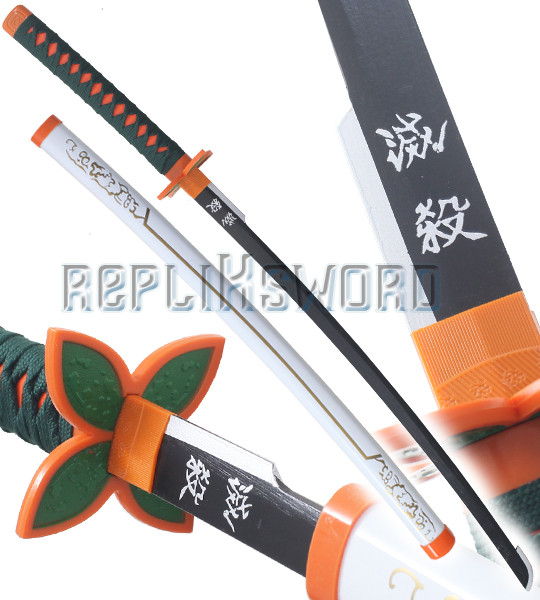 Demon Slayer Pack 2 Katanas en Bois Tanjiro Epee en Bois Kimetsu