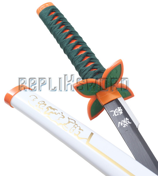 Mini Katana En Bois Shinobu Kocho - Réplique Demon Slayer Kimetsu No Yaiba, 45 Cm, Avec Présentoir (édition Noire)
