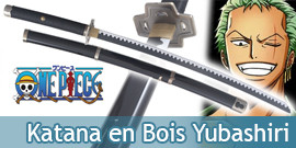 Katana en Bois Yubashiri Black Replique Epee Zoro