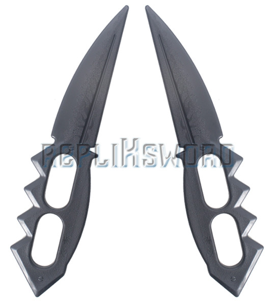 2 Couteaux de lancer 6 pouces Naruto Ninja Kunai