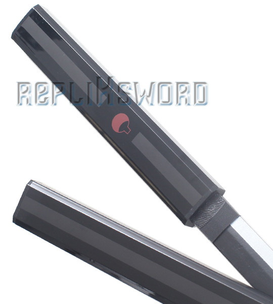 Mini Katana Sasuke Kusanagi En Bois - Réplique 45 Cm, édition Noire Avec Présentoir - 12