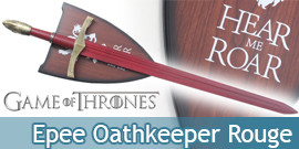Game of Thrones Epee Oathkeeper Rouge Epee Tyrion Version Livre Le Trone de Fer Epee