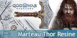 God of War Marteau Thor en Resine Replique Decoration