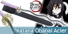 REPLIKSWORD Demon Slayer Katana en Bois Lame en Bois Katana Muichiro Tokito  Epee Kimetsu No Yaiba Sabre Katana Epée Support en Bois : : Sports  et Loisirs