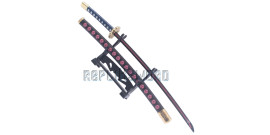 Mini Katana Zoro Shusui - Épée En Bois 45cm + Presentoir - Replica One Piece, Idéal Collection, Cadeau Fan - Lame Bois, Léger