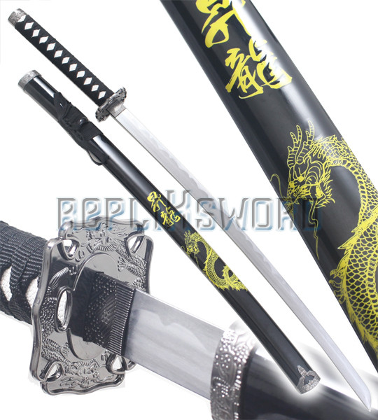 Véritable épée Japonaise Wakizashi De Balde Bleu En Acier à Ressort