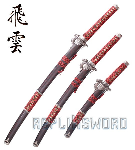 Katana Set 3 - Dragon Red Edition