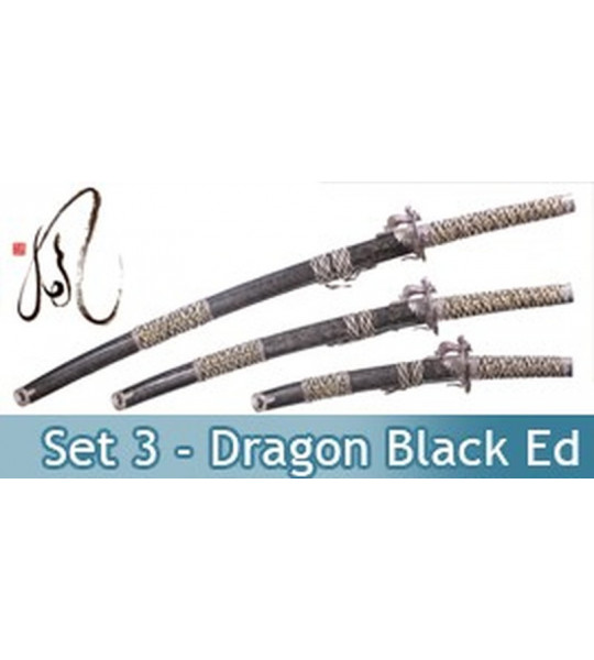 Katana Set 3 - Dragon Black Edition