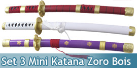 Pack 3 Mini Katanas en Bois...