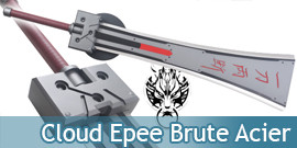 Epee Cloud Epée Brute Acier...