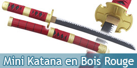 Mini Katana en Bois Rouge