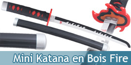 Mini Katana en Bois Fire
