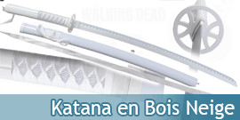 Katana en Bois Neige