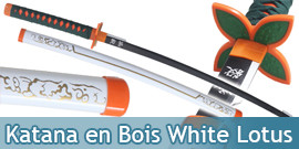 Katana en Bois White Lotus
