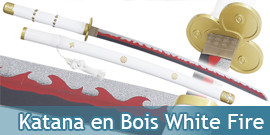 Katana en Bois White Fire