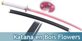 Katana en Bois Flowers