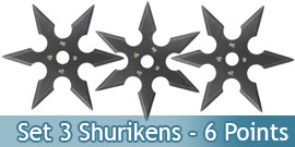Pack 3 Shurikens Ninja...