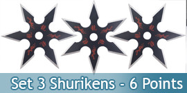 Pack 3 Shurikens Dragon...