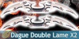 Dague Double Lame Dragon X2