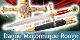 Dague maçonnique rouge