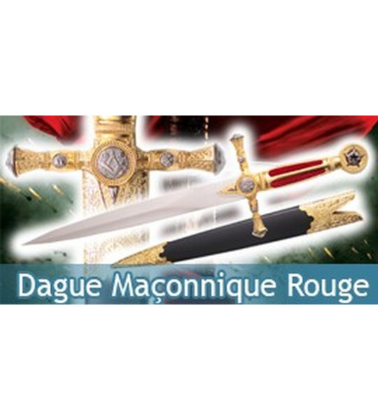 Dague maçonnique rouge