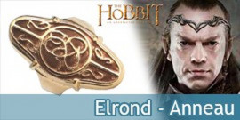 Elrond - anneau argent plaque or