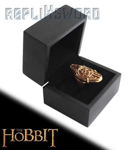 Bague Le Hobbit En Bois Plaqué Argent - Taille 14, Noble Collection, Neuf Avec étiquettes