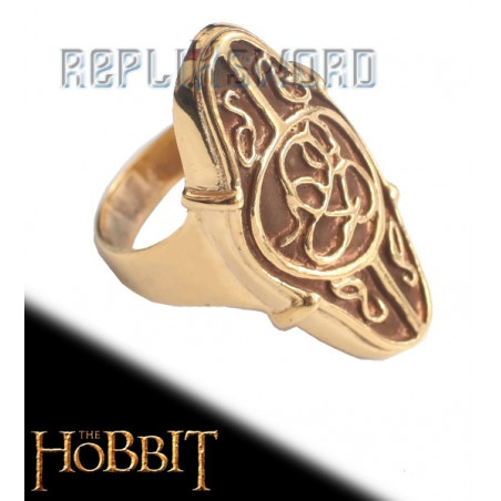 Bague Le Hobbit En Bois Plaqué Argent - Taille 14, Noble Collection, Neuf Avec étiquettes