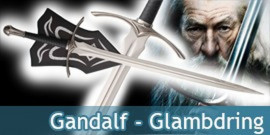 Le Seigneur des Anneaux Epée de Gandalf + Plaque