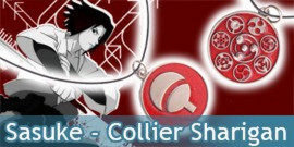 Sasuke Collier Sharingan v2 Pendentif