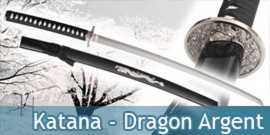 Katana - Dragon Argent