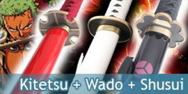 One Piece - 3 Katanas / Wado / Kitetsu / Shusui