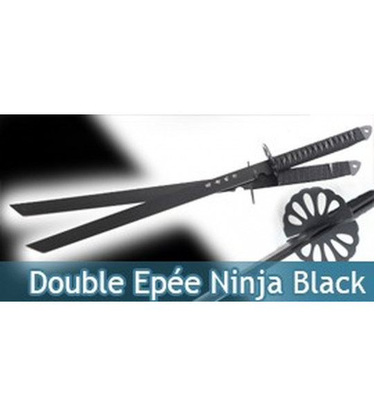 Double Epée Ninja Black - Ninjato 2 en 1