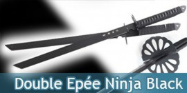 Double Epée Ninja Black - Ninjato 2 en 1