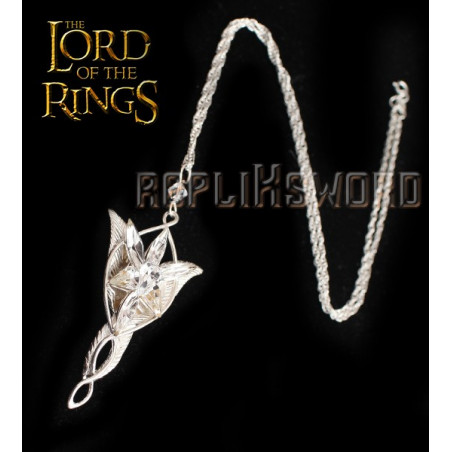 Pendentif D'Arwen - Le Seigneur Des Anneaux - Réplique En Argent Massif Par Noble Collection