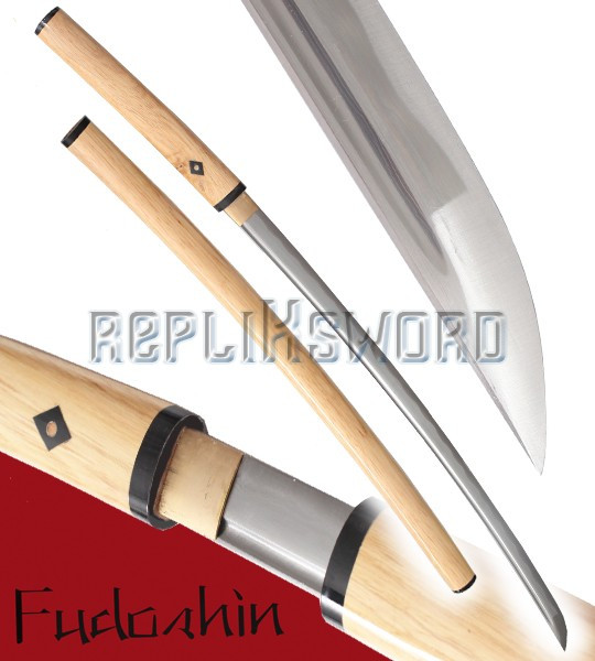 Fudoshin - Shirasaya Forgé Bois Naturel Damas - S51S