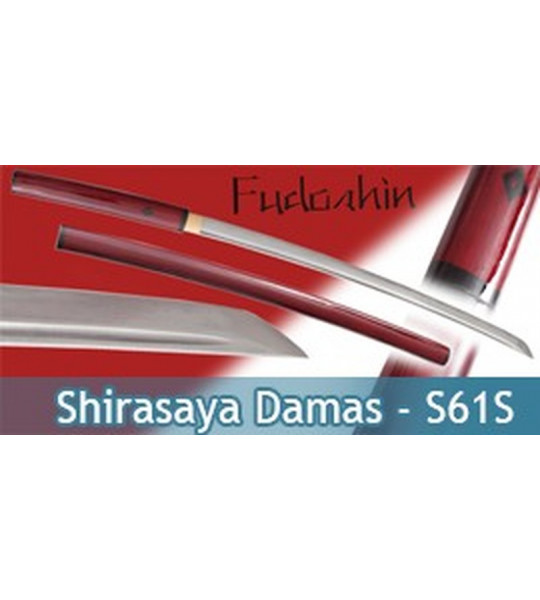 Fudoshin - Shirasaya Rouge Forgé Damas - S61S