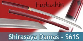 Fudoshin - Shirasaya Rouge Forgé Damas - S61S