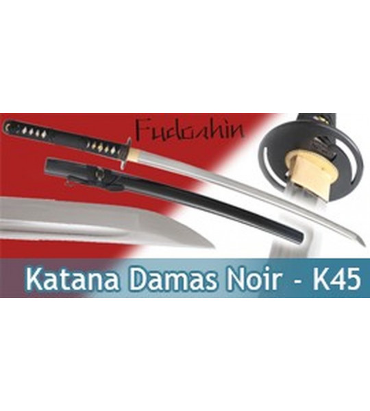 Fudoshin - Katana Forgé Noir Damas - K45