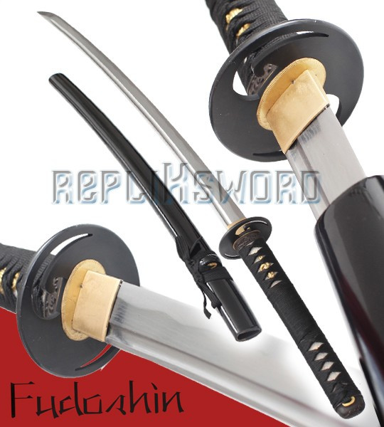 Katana Forgé Main Au Japon Prix Fudoshin - Katana Forgé Noir Damas - K45