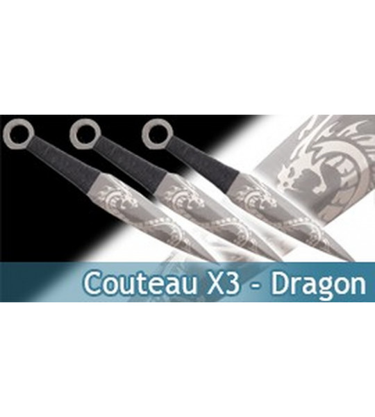 Couteau de Lancer X3 - Dragon - TACL05