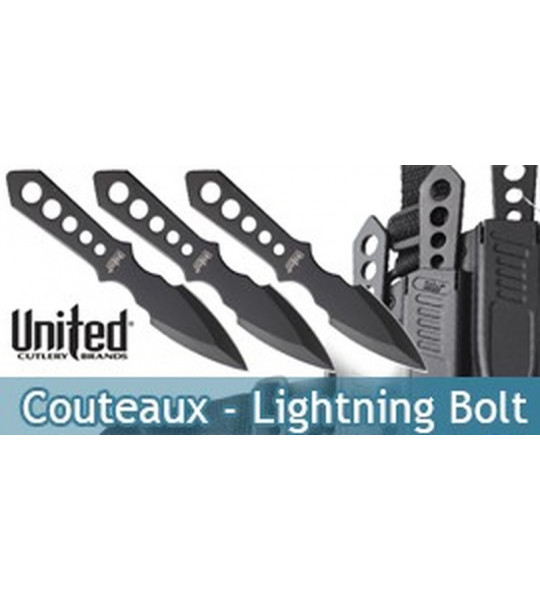 Couteaux de Lancer X3 - Lightning Bolt - UC2904